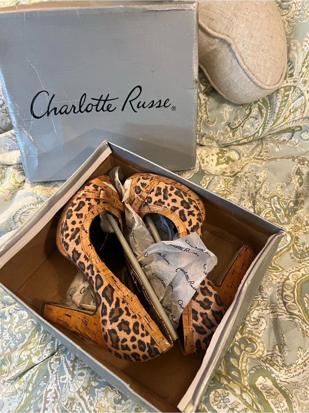 Brand new in box  Charlotte Russe Leopard Print  pumps size 6
